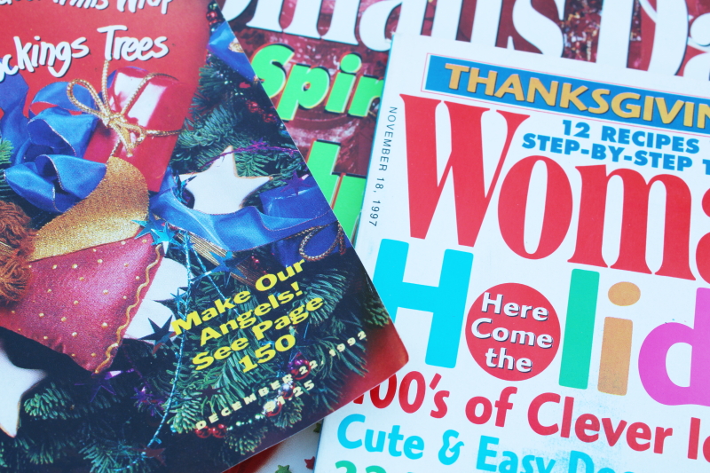 photo of lot 90s vintage Woman's Day Christmas magazines baking, holiday recipes, tons of ads! #6